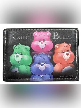 Care Bears Colorful Bear Faces Wallet - Pink Green Blue Orange
